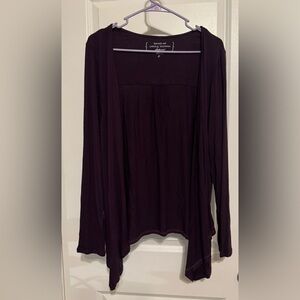 Carole Hochman Heavenly Soft Sleepwear Size L Cardigan Lounge Open Front (Plum)